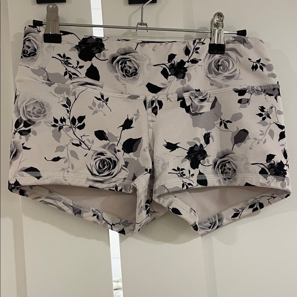 Fleo Black and White Floral Shorts